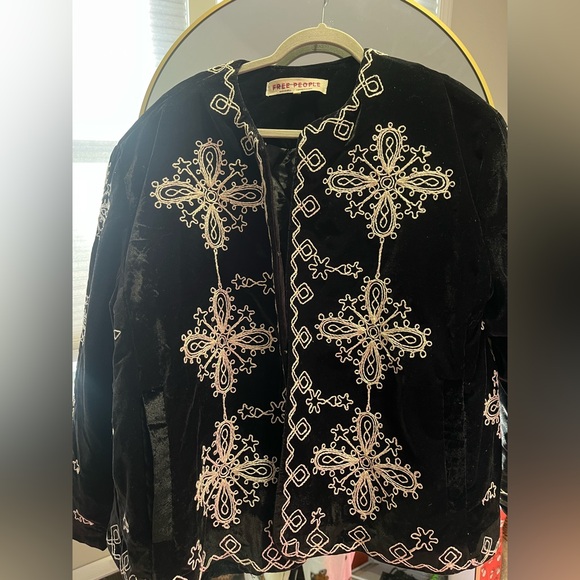 Mia Embroidered Jacket - Black Combo by free people - Picture 7 of 10